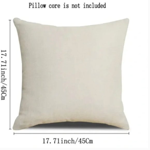 NEW LINEN BLEND "HELLO SUMMER" VINTAGE BICYCLE PALM TREES PILLOW COVER 17.7" - Picture 2 of 3